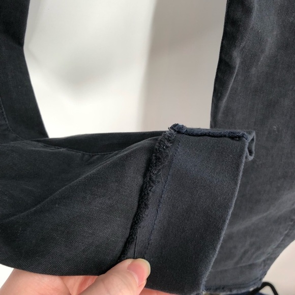 DRIFTWOOD Jackie Patterned Jeans Black Blue Zebra Animal Print 29 Raw Hem Women - Picture 3 of 8